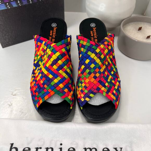 Bernie Mev Claire Pump Weave Platform High Heel Rainbow Women 8.5/EU39 - Picture 4 of 11